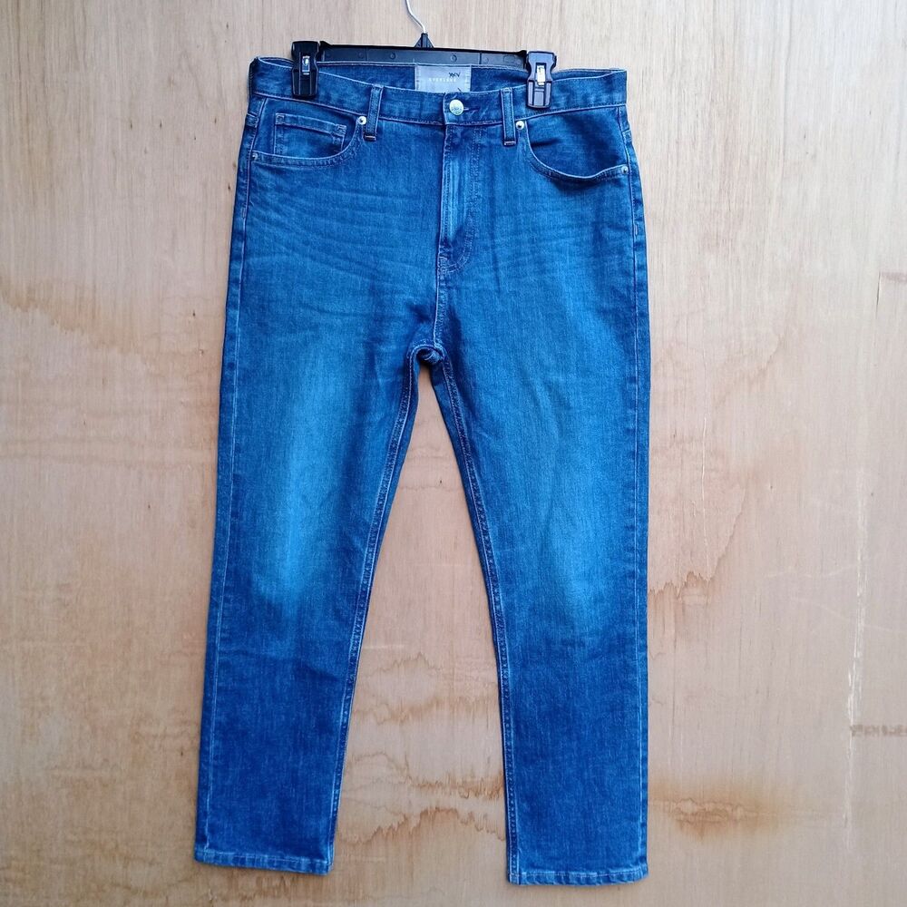 Everlane Women's Denim Pants Straigh Light Blue Middle Rise Pockets
